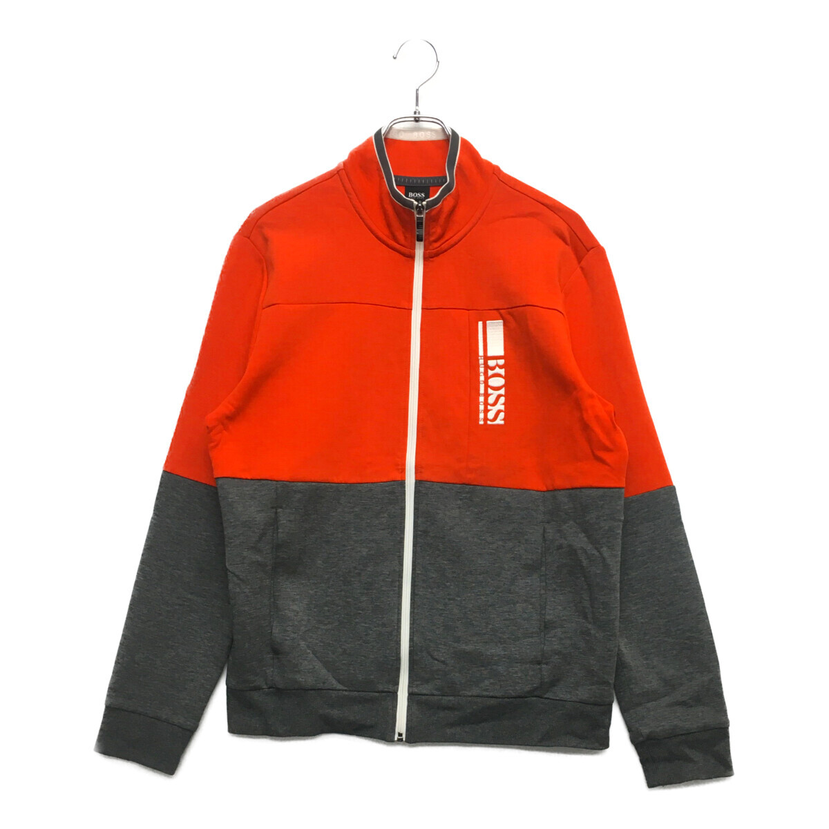 coco 中古【値下げ】 ヒューゴボス HUGO BOSS メンズ スウェット M オレンジ フルジップアウター レターパックプラス発送可 107542拍卖