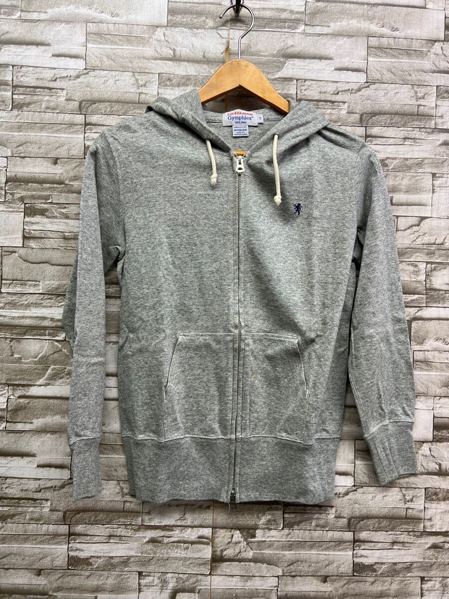12 Gymphlex ジムフレックス グレー ジップアップパーカー パーカー ジップアップ トップス メンズ拍卖