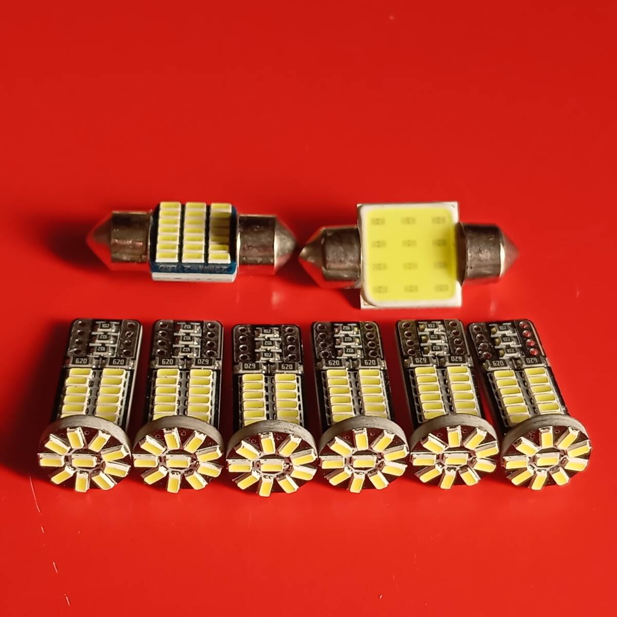 ZVW40系 プリウスα 後期 超爆光! T10 LED ルームランプ 8個セット ホワイト トヨタ /34/t31/t28拍卖