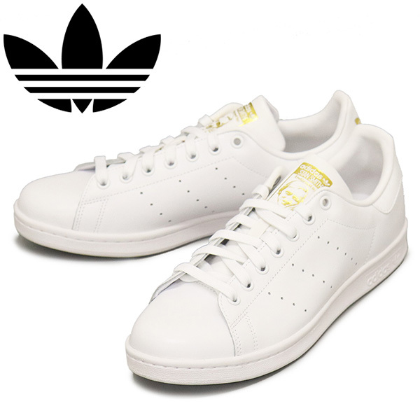 adidas (アディダス) F36575 STAN SMITH スタンスミス スニーカー フットウェアホワイトxフットウェアホワイトxゴールドメタリック AD29728拍卖