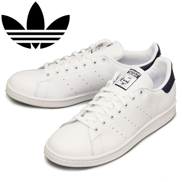 adidas (アディダス) M20325 STAN SMITH スタンスミス スニーカー フットウェアホワイトxコアホワイトxダークブルー AD30024.0cm拍卖