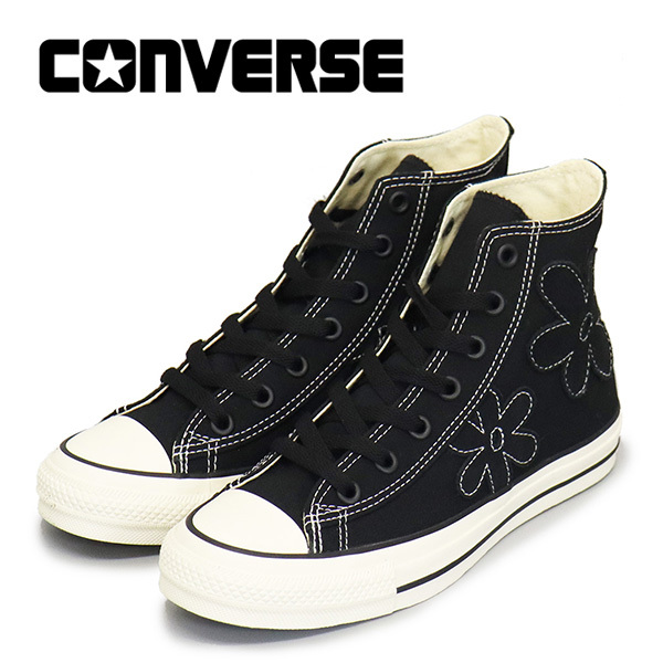 CONVERSE (コンバース) 31313860 オールスター R スエードフラワー HI ブラック CV112 US5.5-24.5cm拍卖