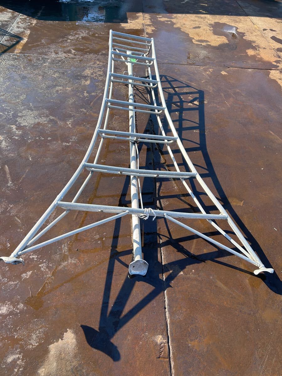 脚立 はしご 造園 園芸 ハシゴ 三脚 剪定 三脚脚立  アルミ 七段 山形発 手渡し 着払い 現状品拍卖