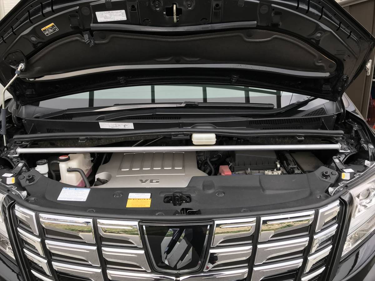 30 アルファード ヴェルファイア AGH30,35 (2.5L) GGH30,35 (3.5L) フロントアッパーブレース 簡単装着拍卖