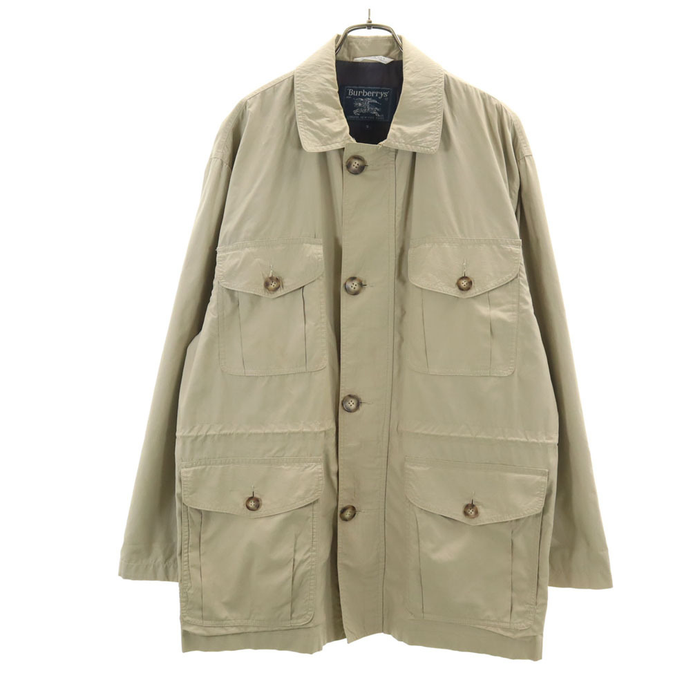 バーバリーズ 90s USA製 オールド フィールドジャケット S グレージュ Burberrys メンズ拍卖