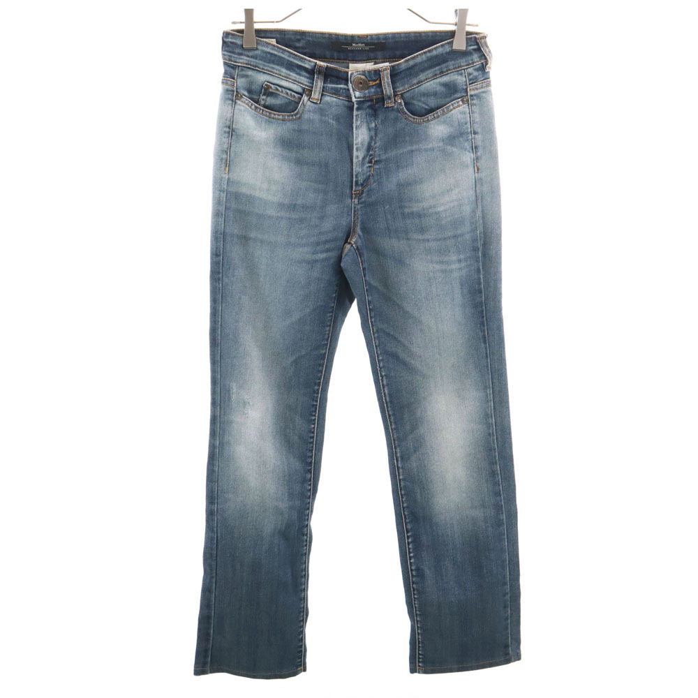マックスマーラウィークエンド ストレートデニムパンツ 38 ウォッシュブルー MAX MARA Weekend ジーンズ レディース拍卖