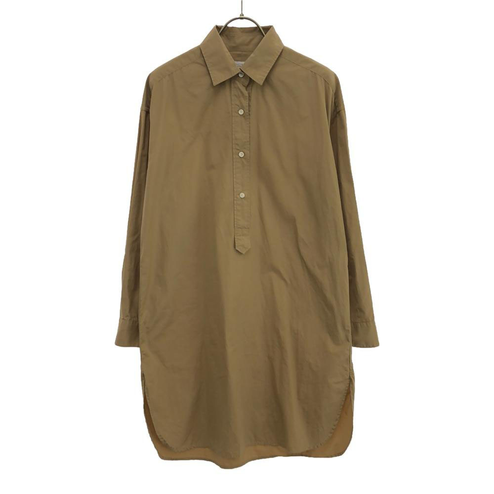 ビューティーアンドユースユナイテッドアローズ 長袖 コットン シャツワンピース キャメル BEAUTY&YOUTH UNITED ARROWS レディース拍卖