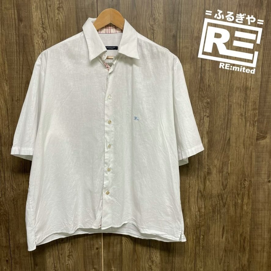 L BURBERRY バーバリー 半袖シャツ リネン 2552拍卖