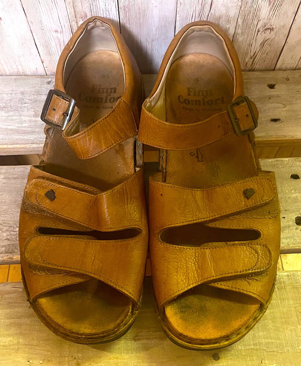 即決 ドイツ製 FINN COMFORT フィンコンフォート レザーサンダル ウォーキング リハビリシューズ ビルケンシュトック birkenstock拍卖