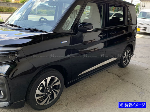 ソリオバンディット MA37S MA47S 超鏡面 ステンレス メッキ サイド ドア モール 4PC ガーニッシュ アンダー SID-MOL-136拍卖