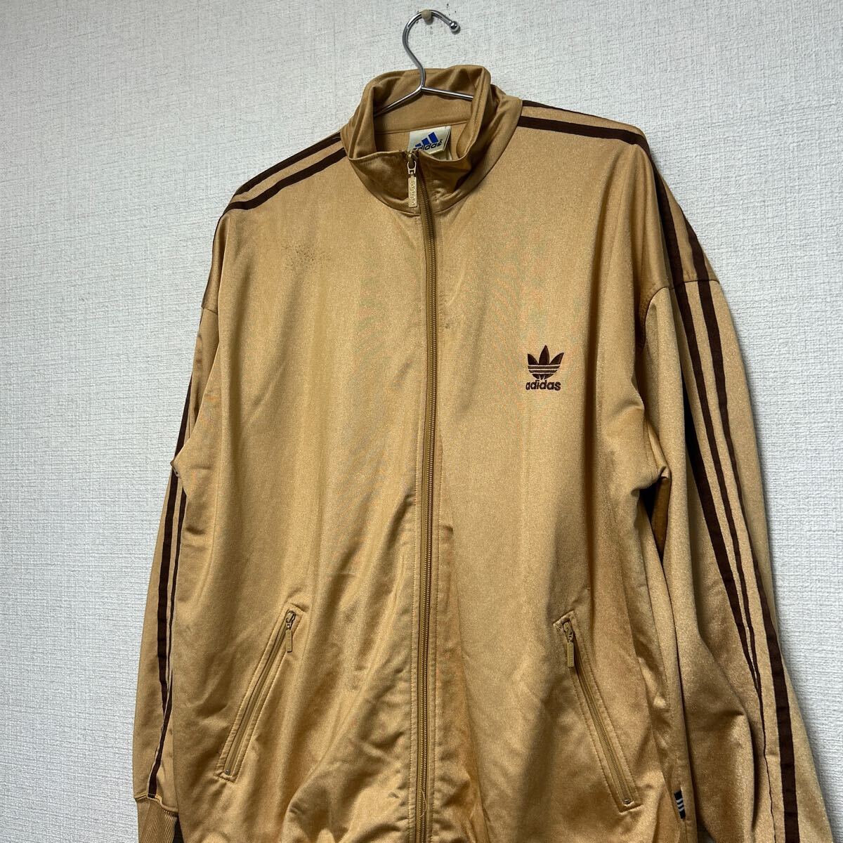 ★激レアカラー★ old adidas トラックジャケット 90s Lサイズ アディダス キャメル拍卖