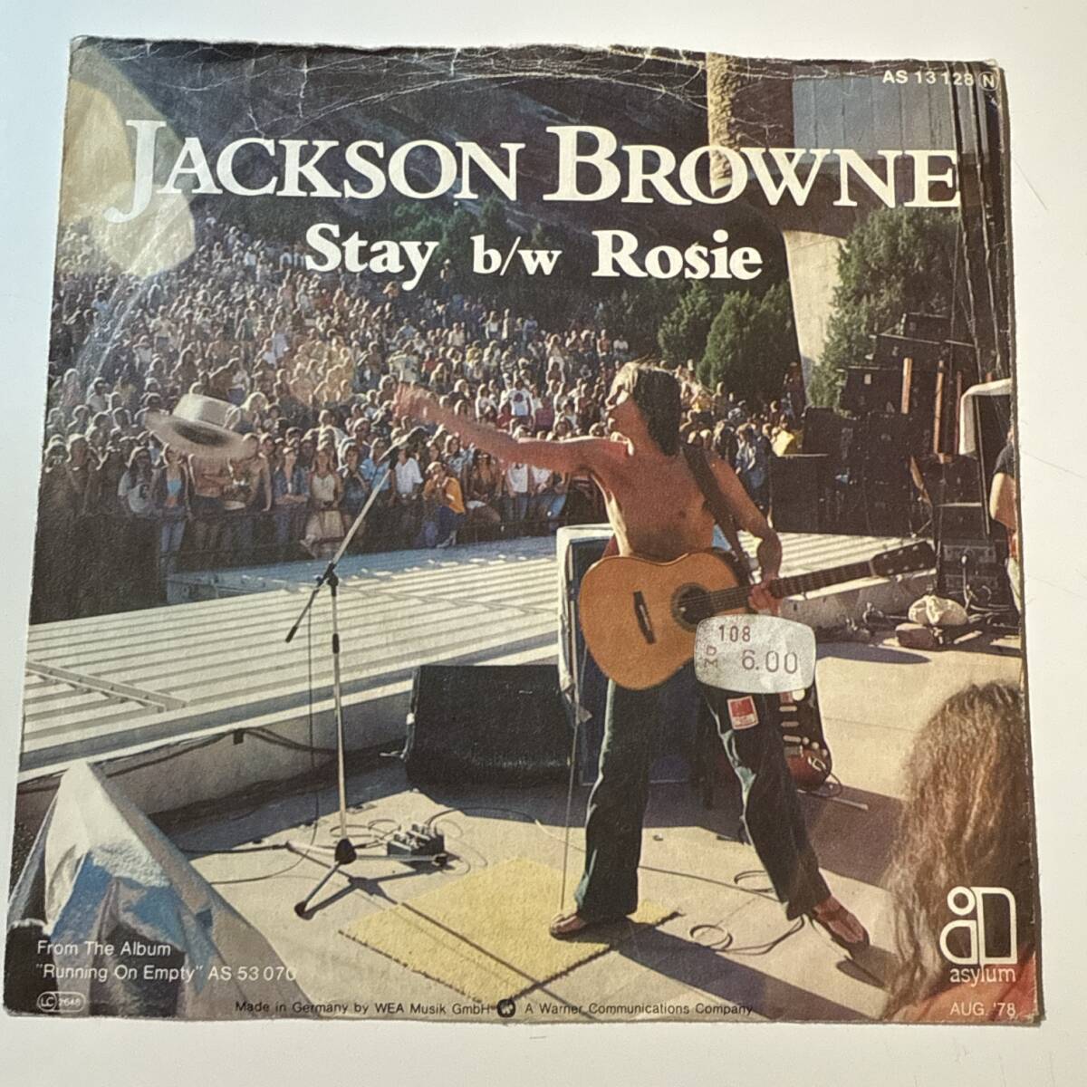 Jackson Browne Stay / Rosie ☆ドイツORIG 7″☆Running on Emptyからのシングルカット☆Maurice Williamsのカヴァー拍卖