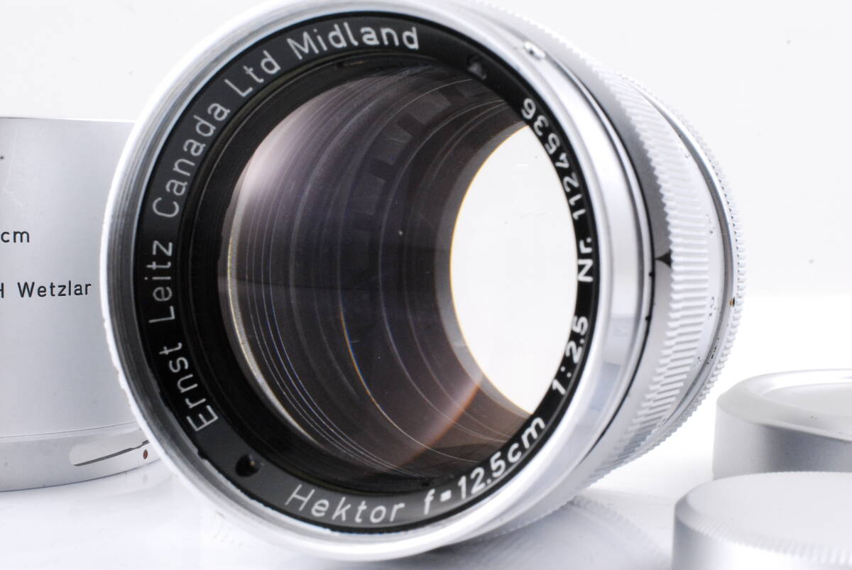 【良品 保障付 動作確認済】Leica ライカ Ernst Leitz 12.5cm 125mm f/2.5 Hektor Canada Midland Visoflex Lens #Q8741拍卖