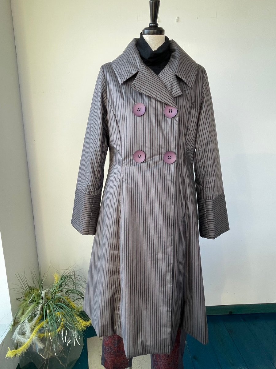 シャルトル 中古 リサイクル レディース トップス アウター コート ストライプ 個性 美品拍卖
