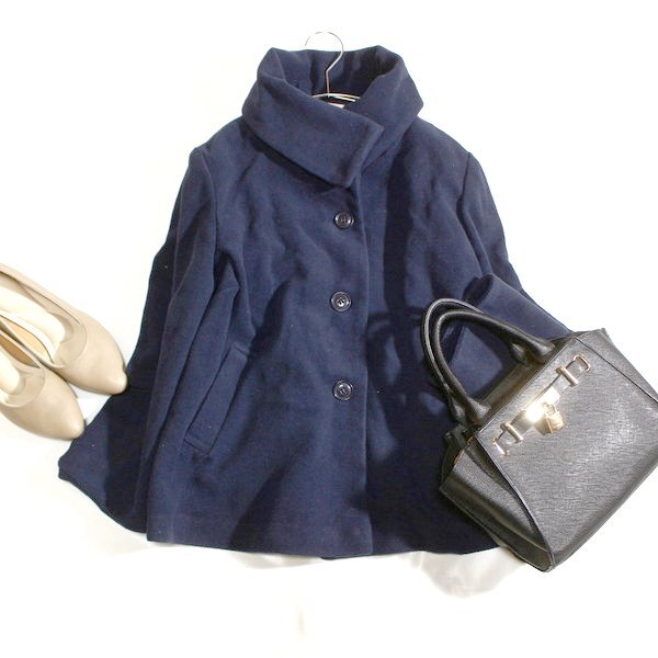 美品 COLLAGE GALLARDAGALANTE ガリャルダガランテ 綺麗め ビックカラー Aライン コート F 秋 冬 25C01拍卖