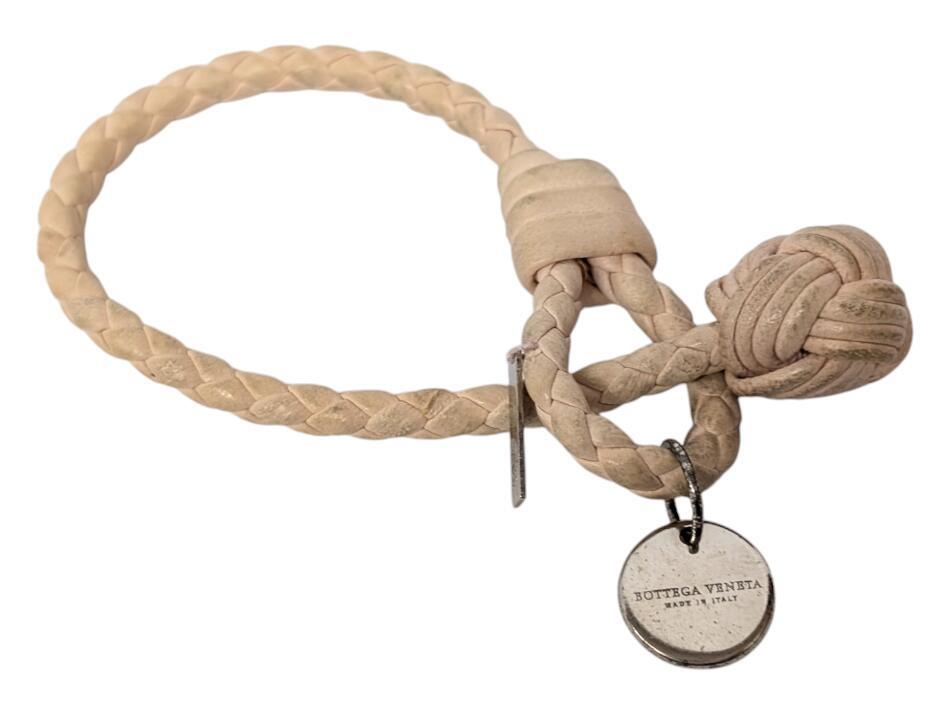 ボッテガヴェネタ ブレスレット レザー レザー レディース メンズ シルバー SV925 BOTTEGAVENETA 【中古】拍卖