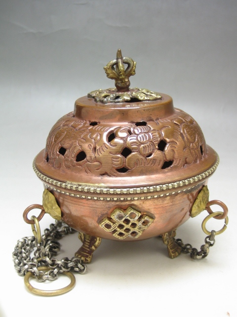 ◎●チベット仏教 香炉  銅製   ⑤18-2 拍卖