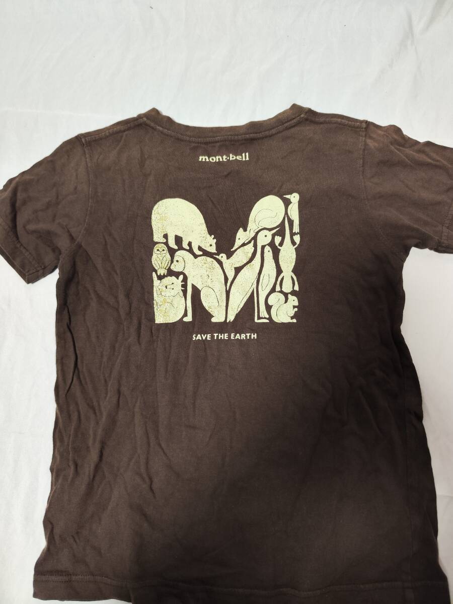 mont-bell Tシャツ 半袖 トップス ブラウン キッズ 130拍卖