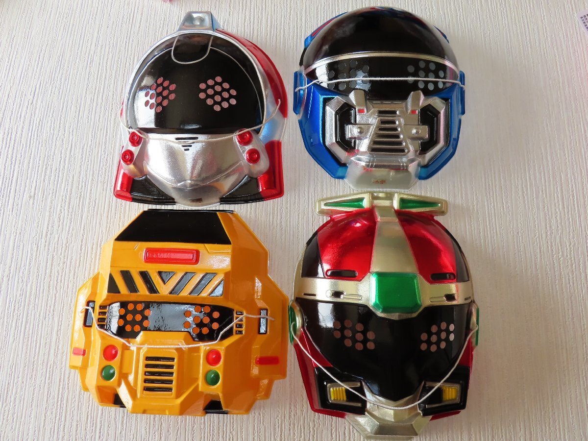 お面 特救指令ソルブレイン 4個セット メタルヒーロー 東映 1991年 特撮テレビドラマ 長期保管品 おめん拍卖