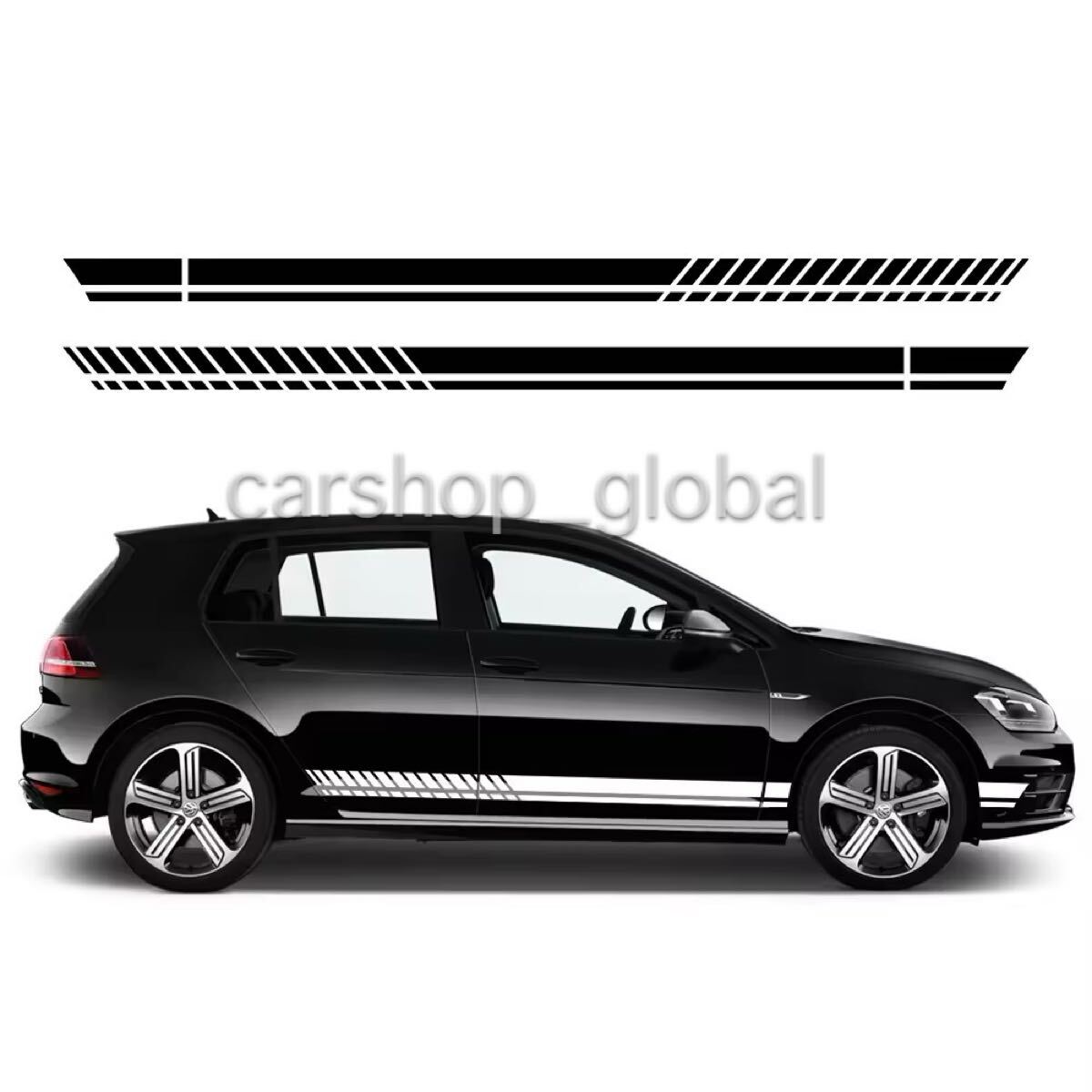 フォルクスワーゲン VW ゴルフ4/5/6/7/8対応 サイド ステッカー デカール 左右セット カラー全7色有 R/GTI/TSI/TDI MK4/MK5/MK6/MK7/MK8等拍卖