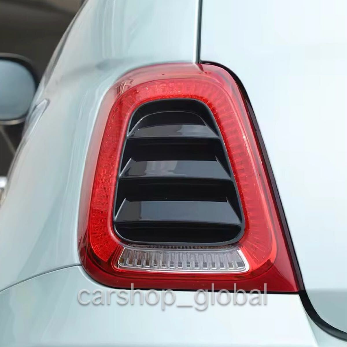 フィアット 500/595/695対応 グロスブラック テールライト ダクトカバー 中央トリム リアブレーキ フレーム 左右ハンドル拍卖