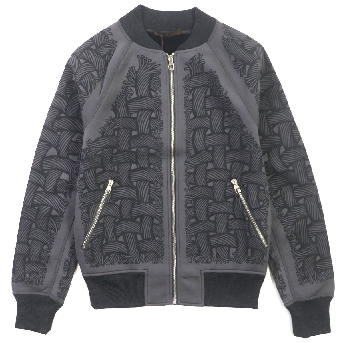 未使用品▼LOUIS VUITTON ルイヴィトン H8Y65WJD5 クリストファーネメス ロープ柄 ジップアップ ブルゾン ジャケット XS 正規品 メンズ拍卖
