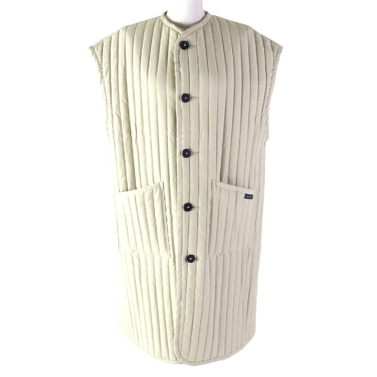 未使用品△LAVENHAM ラベンハム SLJ4155 624 DROP SHOULDER LONGLINE THORNHAM 中綿 ベスト ベージュ 38 英国製 正規品 レディース拍卖