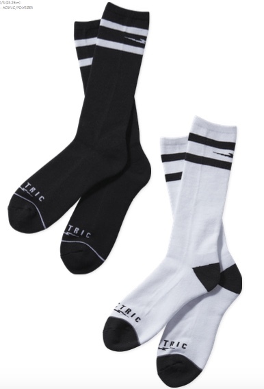 【24モデル・送料込】新品・未使用品ELECTRIC VOLT LINE SOCKS ソックス WHITE 25-28cm ホワイト エレクトリック イナズマデザイン26%OFF拍卖
