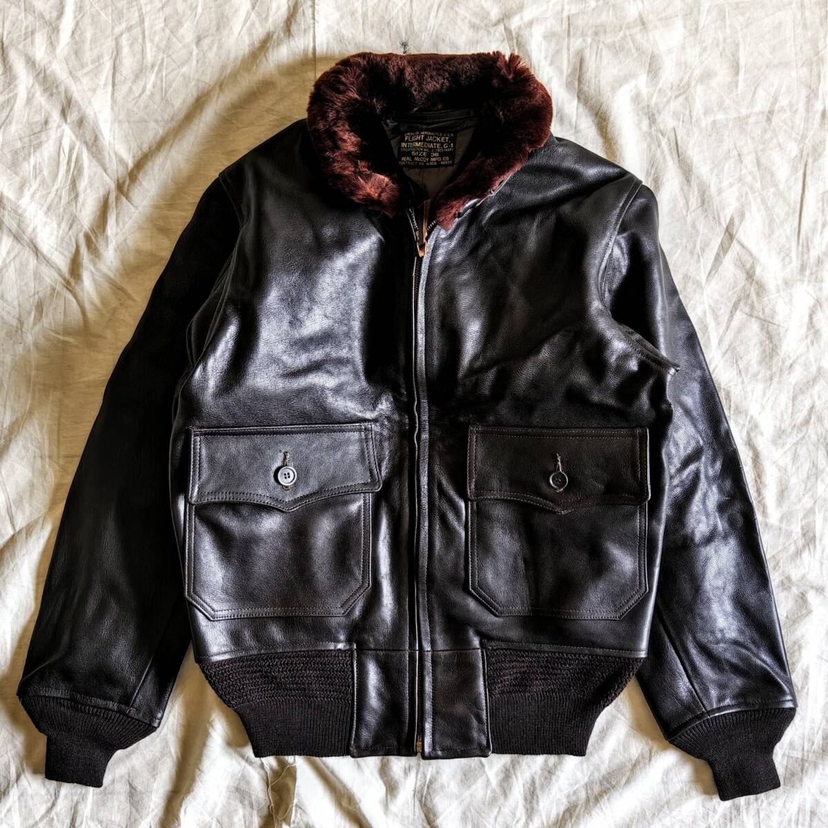 旧リアルマッコイズ G-1 80着限定 1992年製 36 未使用 The REAL McCOY’S デッドストック ゴートスキン 山羊革拍卖