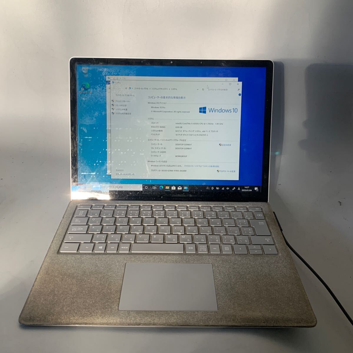JK5848 Microsoft Surface Laptop 1769/Core i5-8350U 1.90Ghz/メモリー:8GB/SSD:256/Windows 10/キーボード汚れ破損拍卖