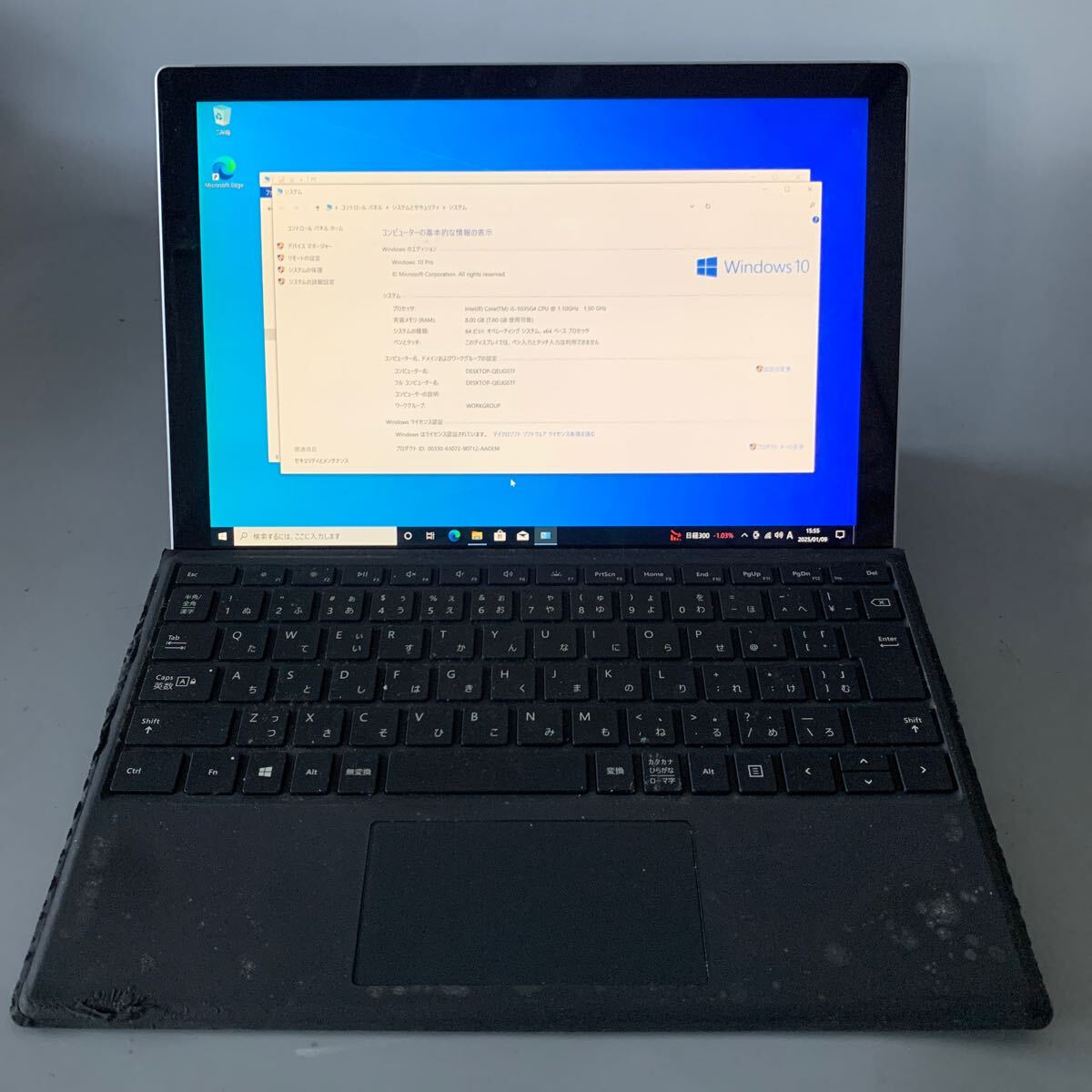 JK5894 Microsoft Surface Pro7 1866/Core i5-1035G4 /メモリー:8GB/SSD:128/Windows 10/キーボード汚れ拍卖