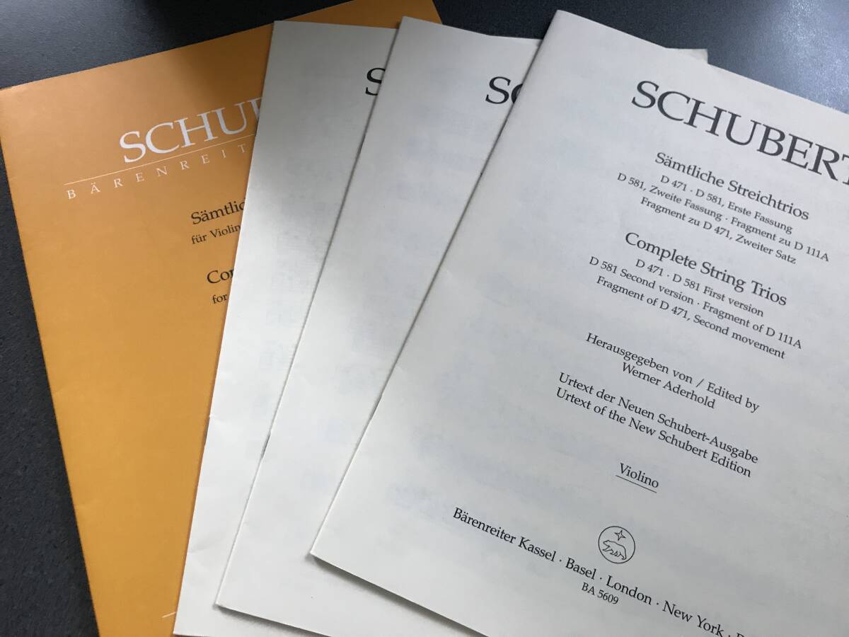 ◆◇弦楽・楽譜/ シューベルト 弦楽三重奏曲全集 Complete String Trios 【ベーレンライター】◇◆拍卖