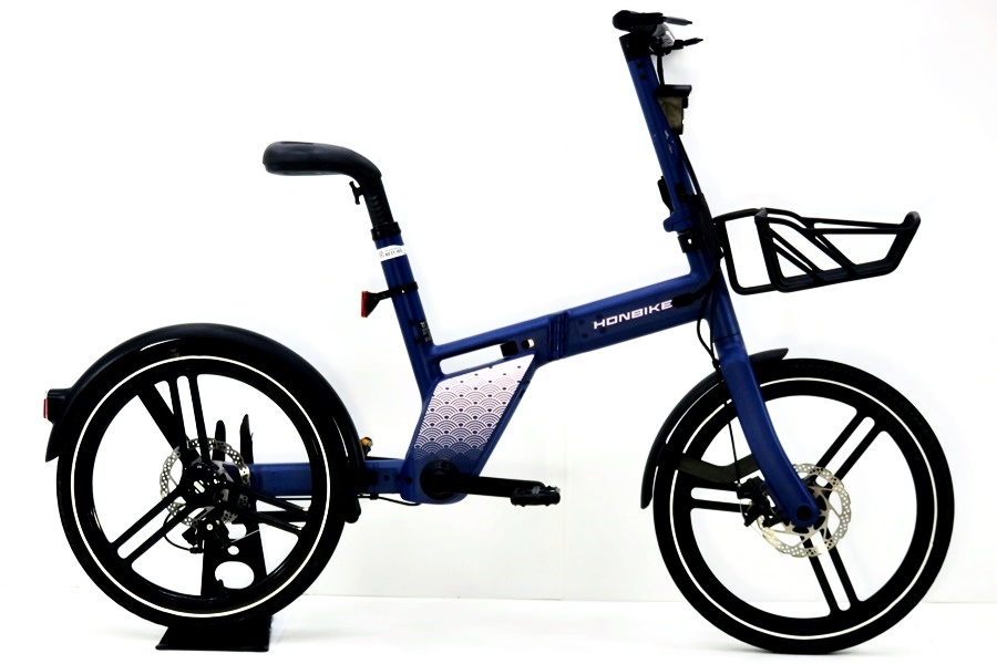 ★★ホンバイク HONBIKE 2022年購入モデル アルミ 電動アシスト自転車 バイク 20インチ ブルー拍卖