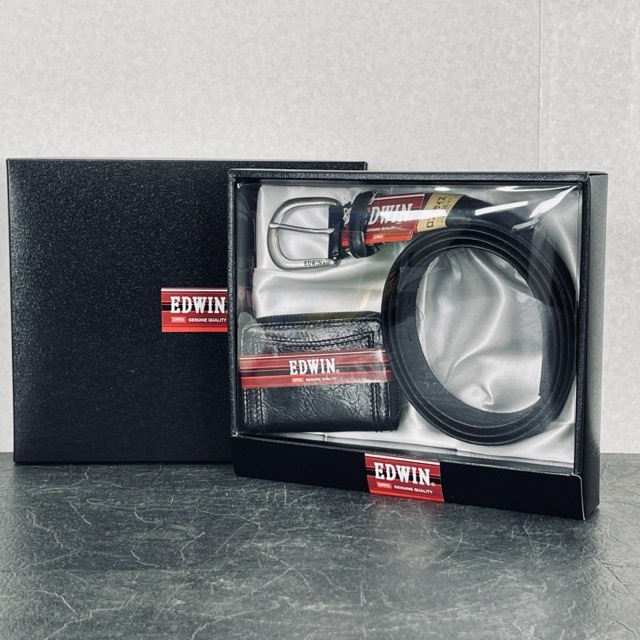 未使用 EDWIN 小銭入れ ベルトセット ベルトロングサイズウエスト120cmまで コインケース /511326在★3拍卖