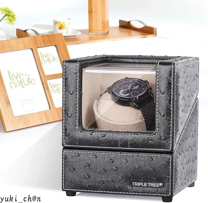 ワインディングマシーン ブラック1本巻き ウォッチワインダー 腕時計自動巻き器 静音設計 腕時計自動巻き上げ機 時計収納 腕時計ケース拍卖