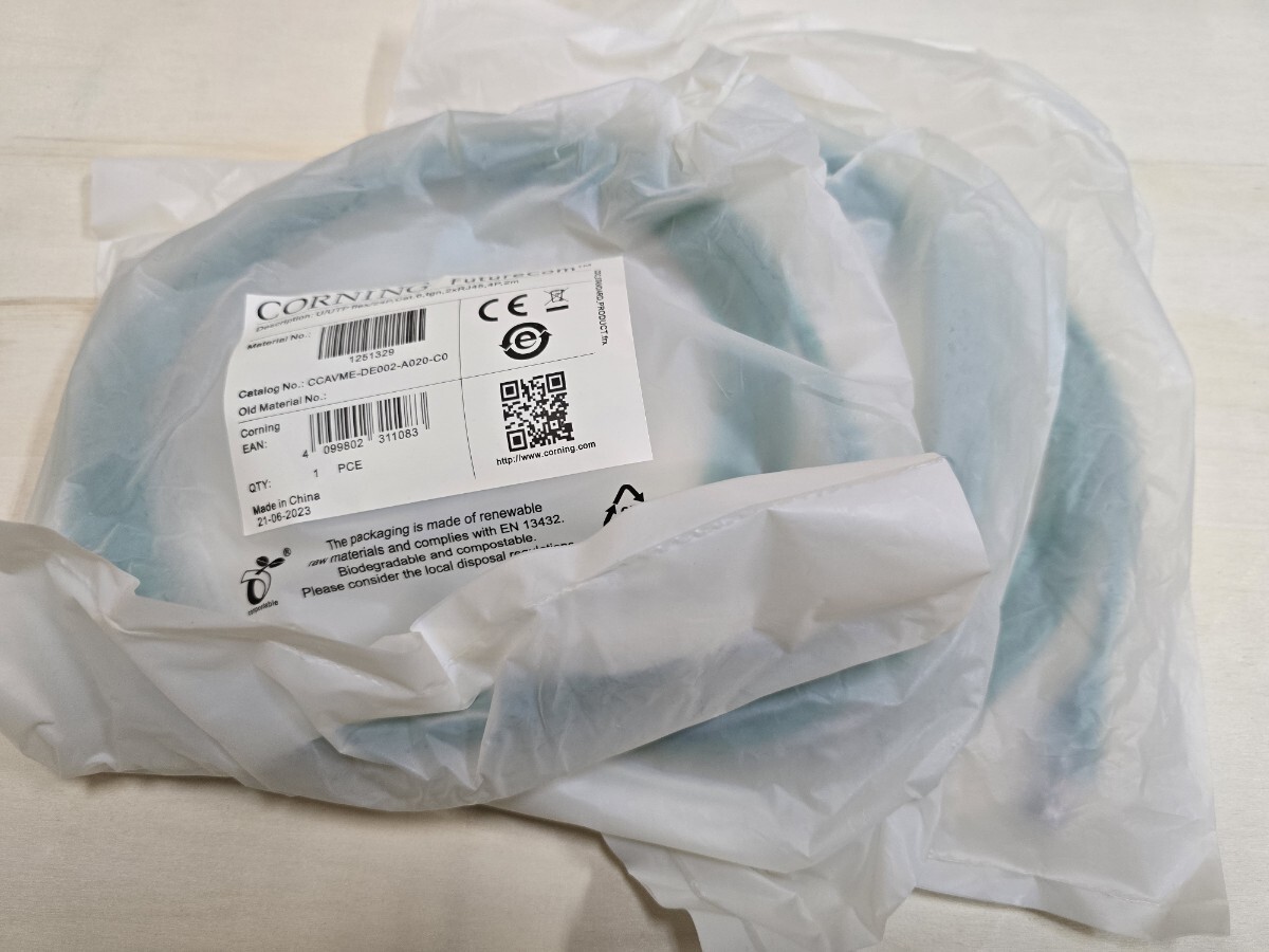 LANケーブル パッチコード CAT6 カテ6 2m ×3本 CORNING FutureCom拍卖