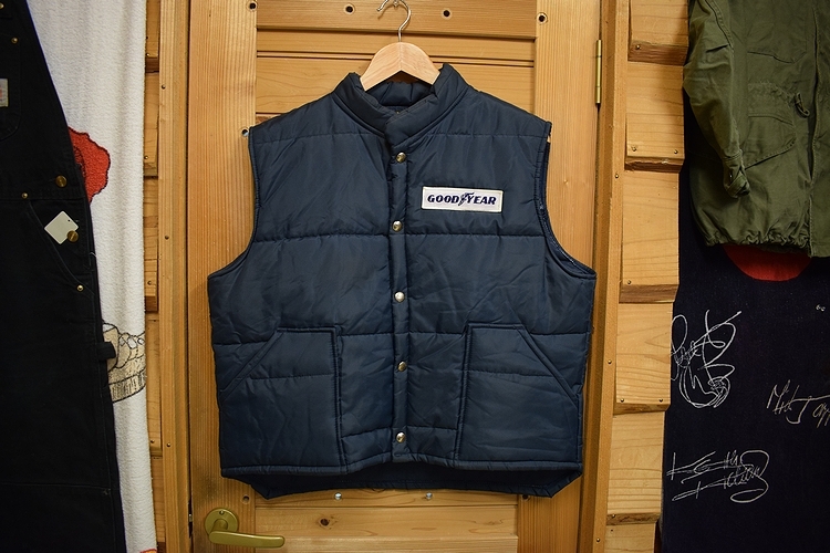 グッドスタイル◎70sビンテージSwingsterボディGOODYEARグッドイヤーレーシングベストL紺ネイビーアメカジストリートアウトドアx417拍卖