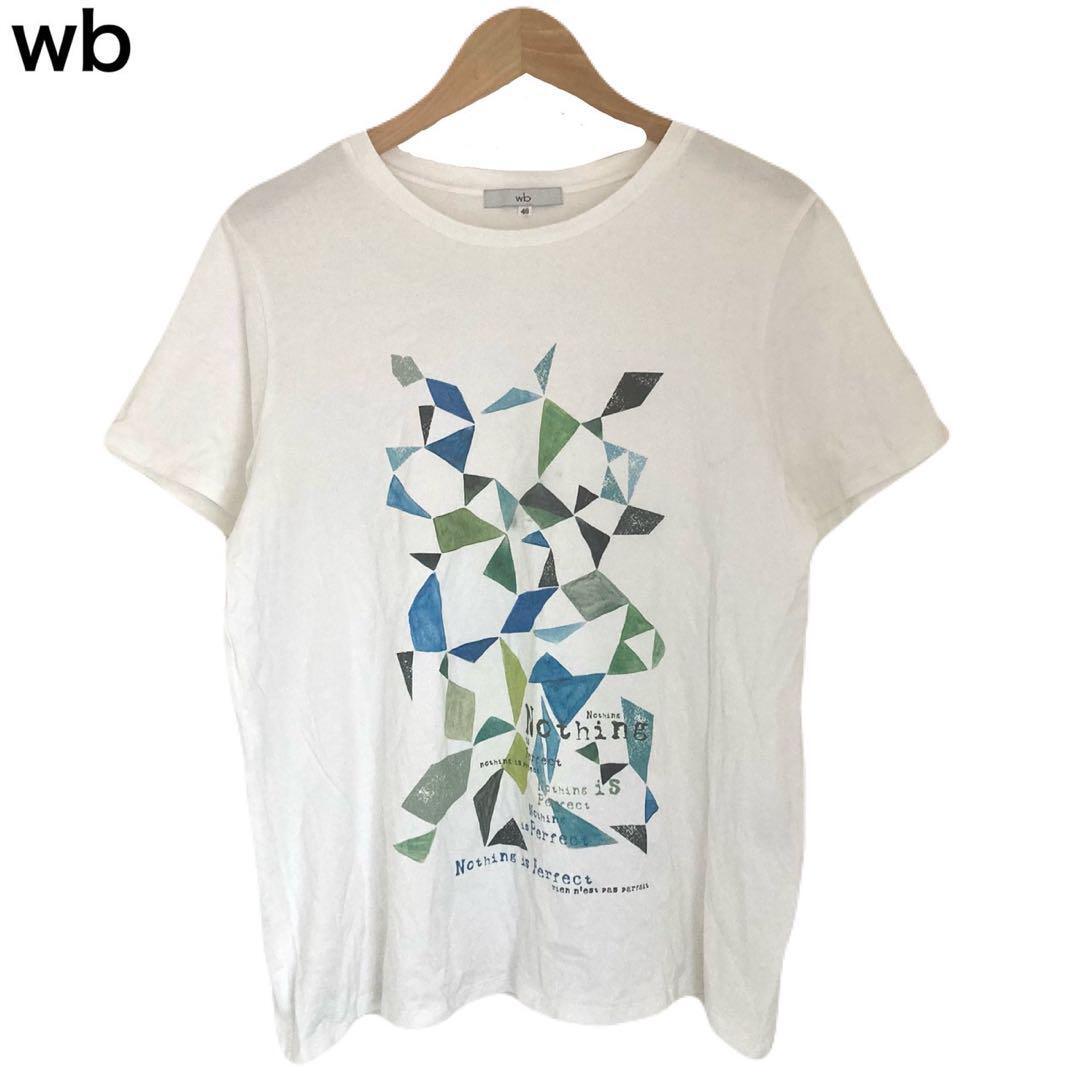 スコットクラブ ビギ we Tシャツ 半袖 ホワイト レディース 柄模様 日本製拍卖