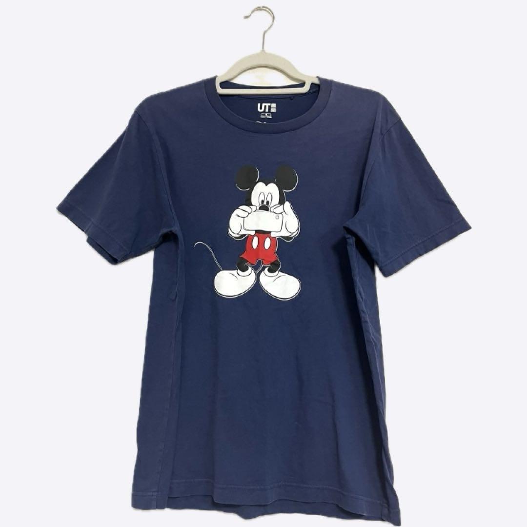 UNIQLO ユニクロ Disneyコラボ Tシャツ 紺色 ミッキー ドナルド拍卖
