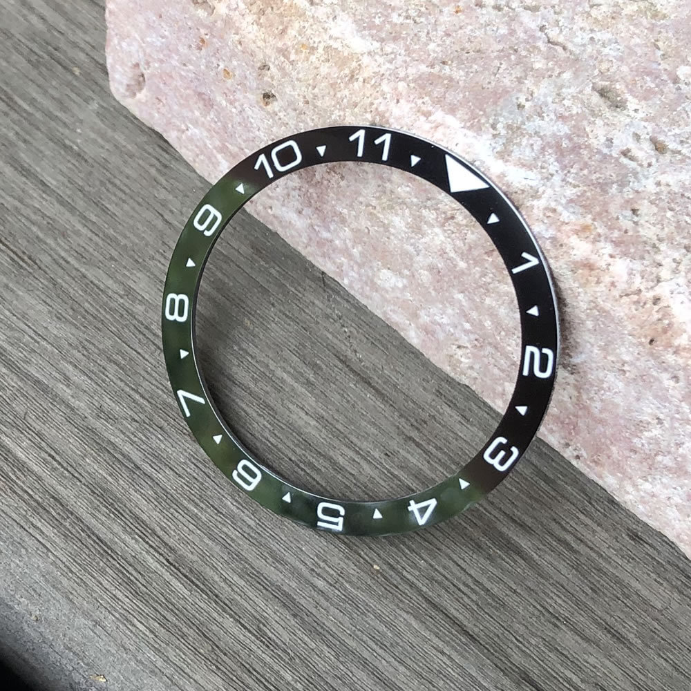 セラミック製 ベゼルインサート フラット型 12H表記 ブラック LEVEL7【SEIKO MOD カスタムパーツ】拍卖