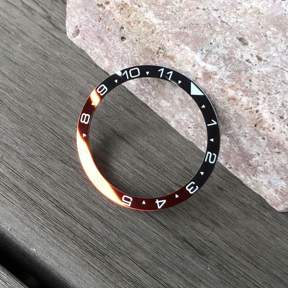 セラミック製 ルミナス ベゼルインサート フラット型 ブラック×レッド COKE/コーラ LEVEL7【SEIKO MOD カスタムパーツ】拍卖