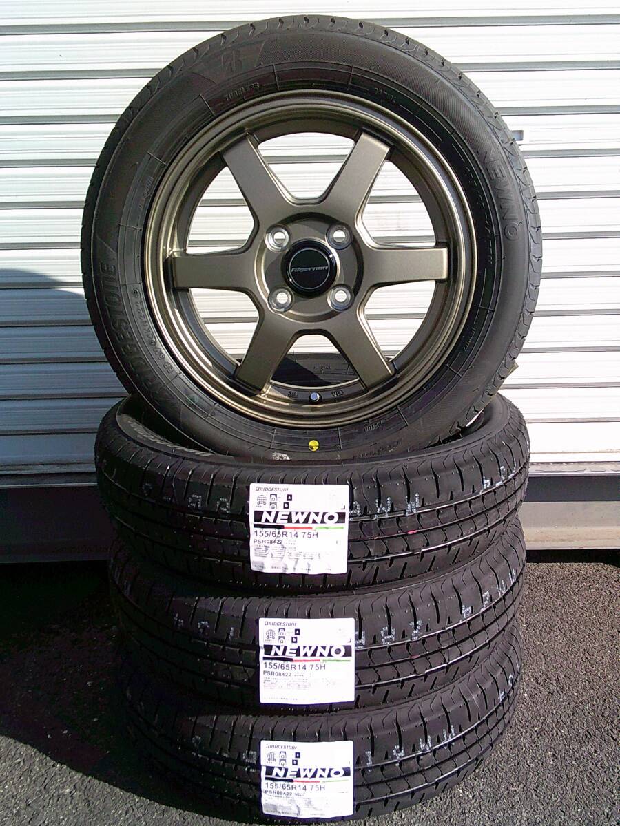 新品4本セット☆ブリヂストン☆NEWNO☆155/65R14☆軽自動車・アルト・スペーシアギア・ミラ・ムーヴ・ekワゴン・デリカミニ・N-WGN等☆Hm拍卖