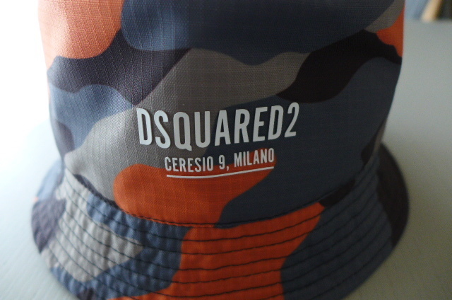 新品 送料無料 即決 正規品 ディースクエアード バケットハット カモフラ サイズL 帽子 ハット拍卖