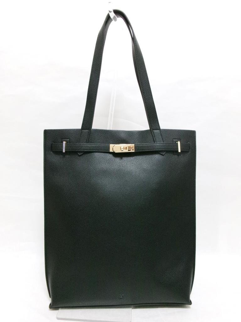 【送料込】 未使用品!2024年製☆&MyuQ アンドミューク バッグ ブラック 黒 AGLAIA TOTE アグライアトート 薄型 定価24,200円/966232拍卖