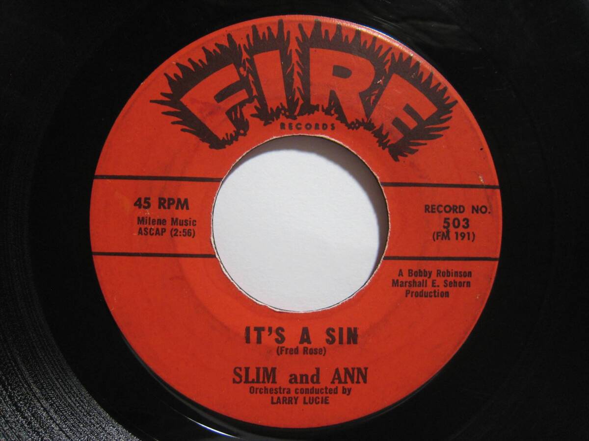 【7”】 SLIM AND ANN (TARHEEL SLIM AND LITTLE ANN) / IT'S A SIN US盤 ターヒール・スリム & リトル・アン拍卖
