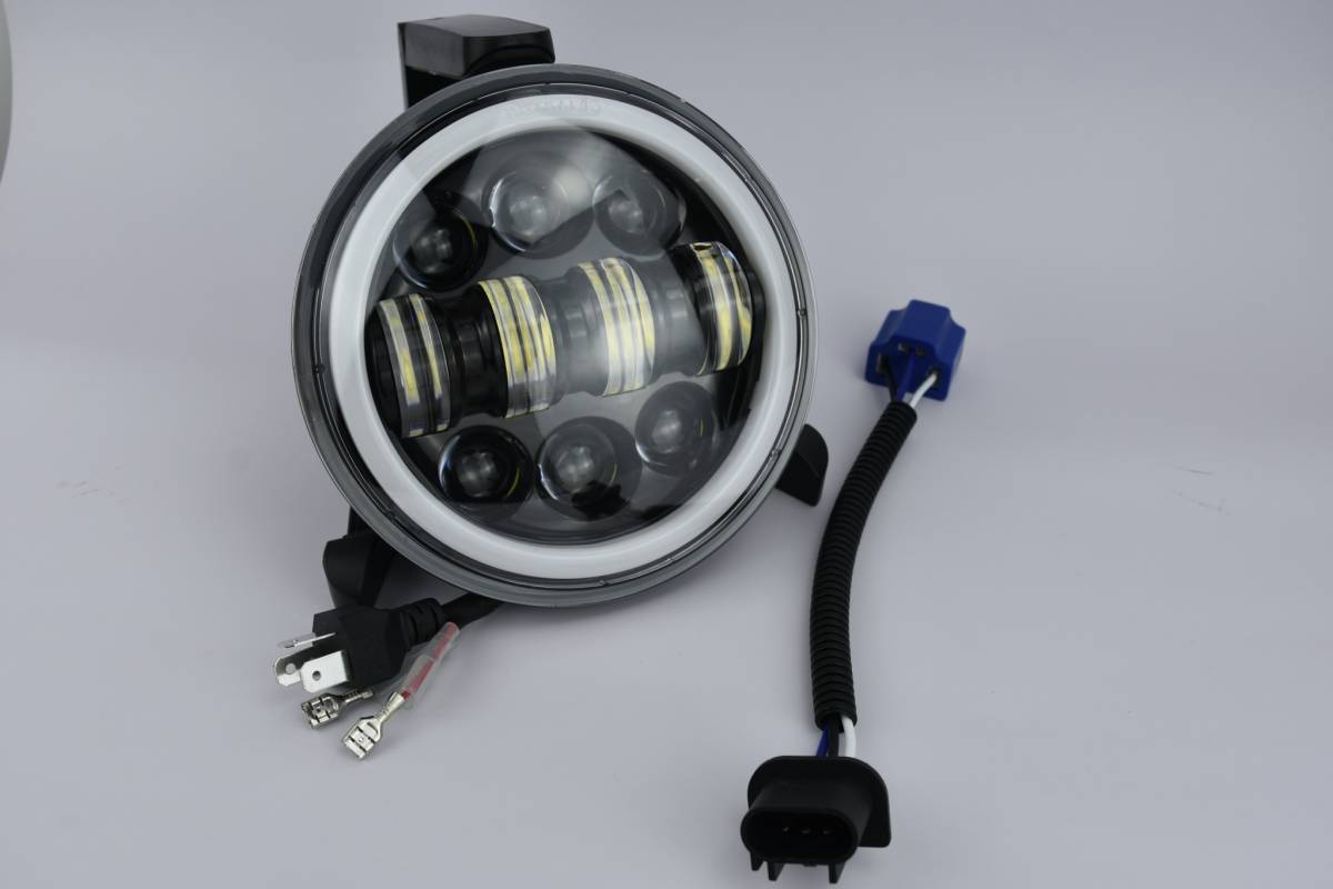 4個 5.75インチ 4+6 LEDヘッドライト DRLフルハロライト ハーレーダビッドソンダイナ用オートバイプロジェクター ホンダ 鈴木ヘッドライト拍卖