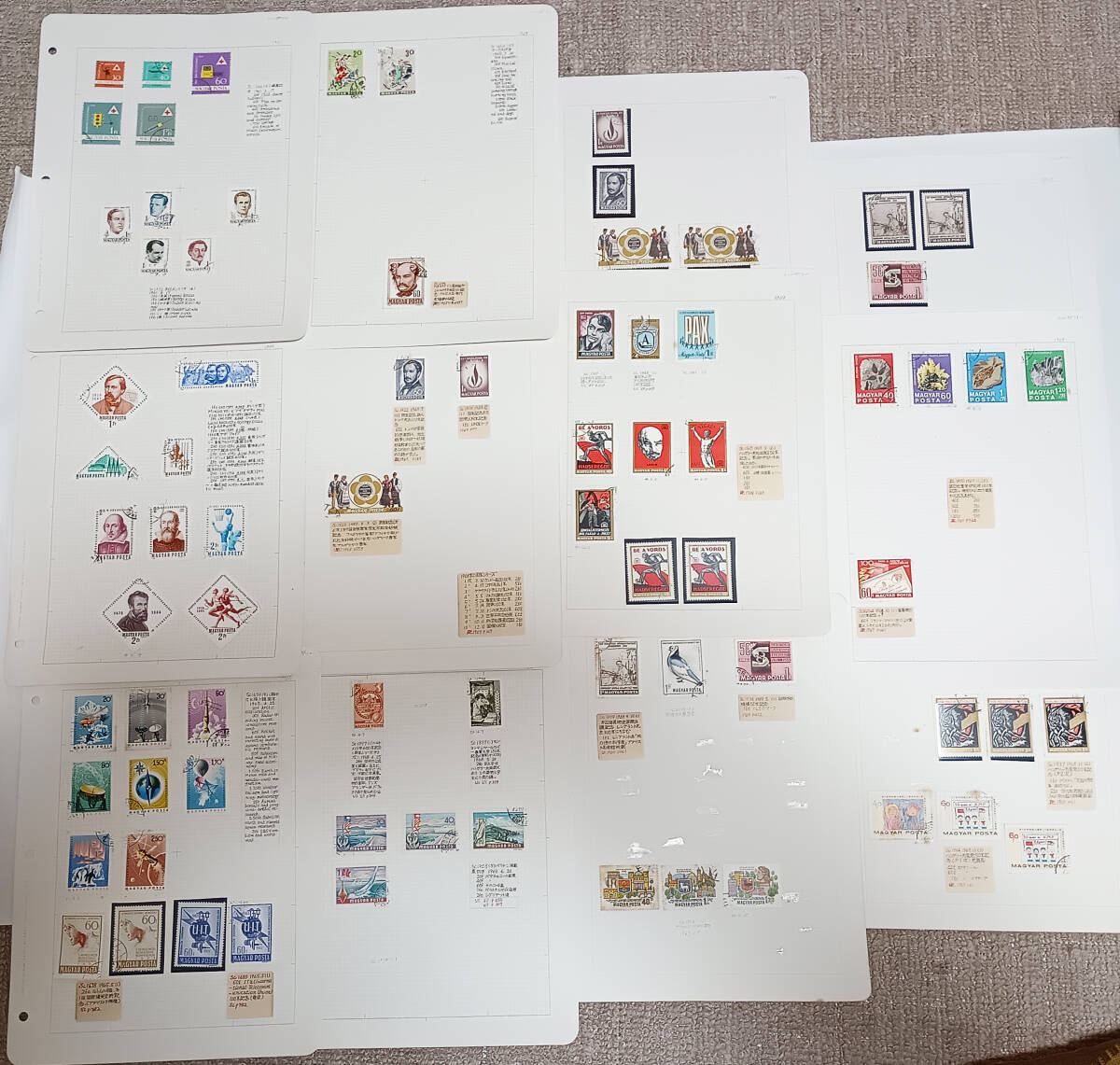 ハンガリー1960年切手 使用済みいろいろ 76枚 長期保管品拍卖