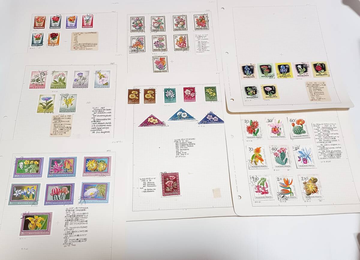 ハンガリーお花の切手 使用済みいろいろ 51枚 長期保管品拍卖