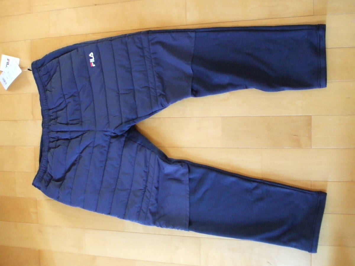 新品 未着用 FILA 保温キルティングパンツ ネイビー Lサイズ拍卖