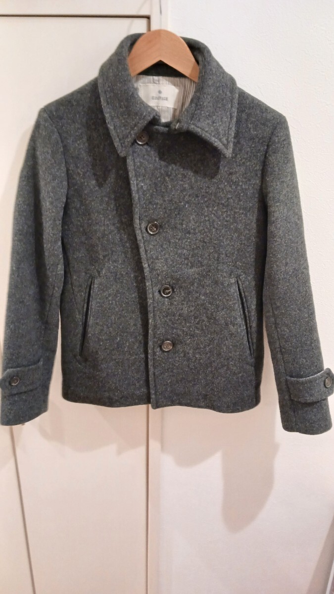DIFICE グレー ウール ピーコート メンズ Mサイズ拍卖